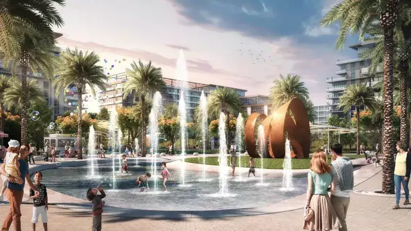 Water Features and Interactive Splash Spaces_Central Park Plaza Tower B